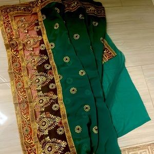 Brand new never worn embroidered stunning Georgette saree!